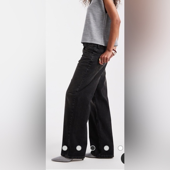 ASOS DESIGN baggy jeans in washed black 30 x 34 - Picture 4 of 8